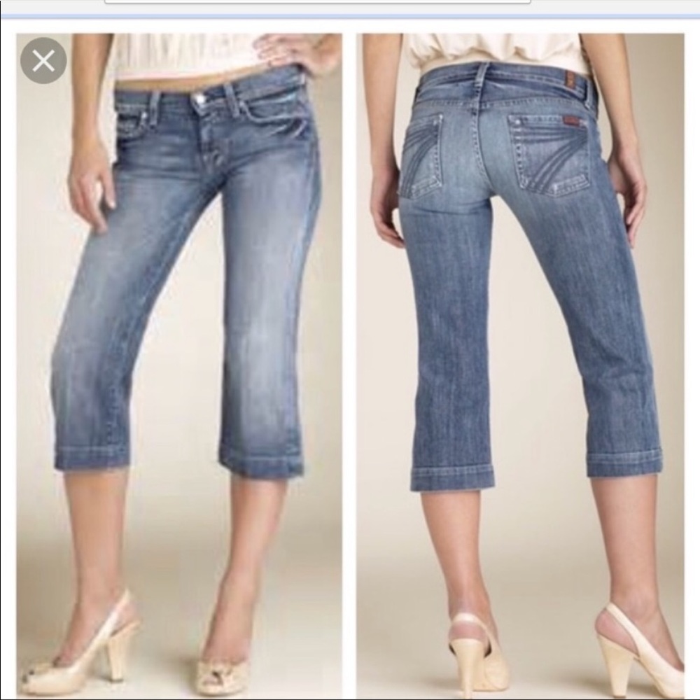 7 FOR ALL MANKIND DOJO CAPRI JEANS